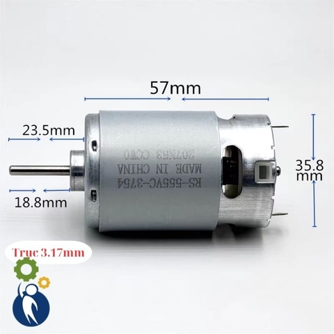 Motor 6-24V 9000rpm Mã 555VC-3754 Motor 12V 4450rpm