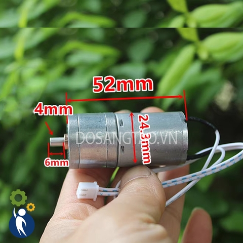 Motor Giảm Tốc 1.5V-7.4V 192rpm Mã 370 Điện Áp 5V 130rpm Bánh Răng Kim Loại