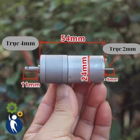 Motor Giảm Tốc 6V Mã 370 66rpm Bánh Răng Kim Loại