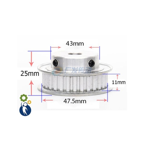 Pulley XL Trục 25mm - 30 Răng