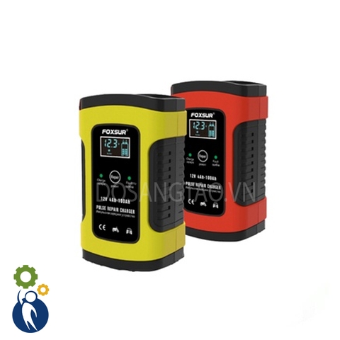 Sạc Bình Acquy Xe Máy FOXSUR 12V 4-100Ah Dùng Cho Các Loại Acquy 12V