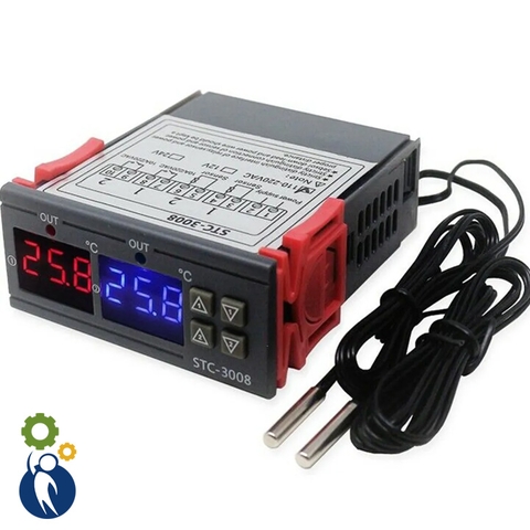 Bộ Điều Khiển Nhiệt Độ STC-3008 2 Đầu Dò Nhiệt AC 110-220V