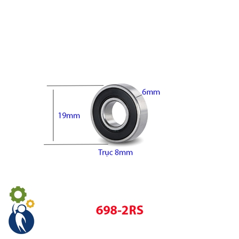 Vòng Bi Trục 8mm 8x19x6mm 698-2RS