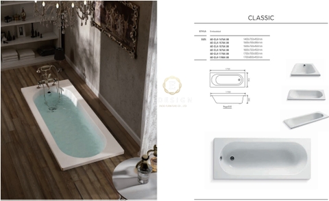 Bồn tắm âm sàn Classic