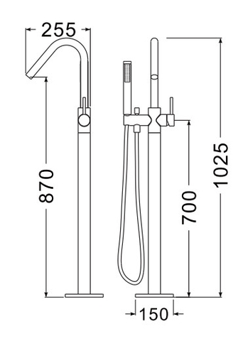 Vòi Bồn Tắm Đặt Sàn H4007