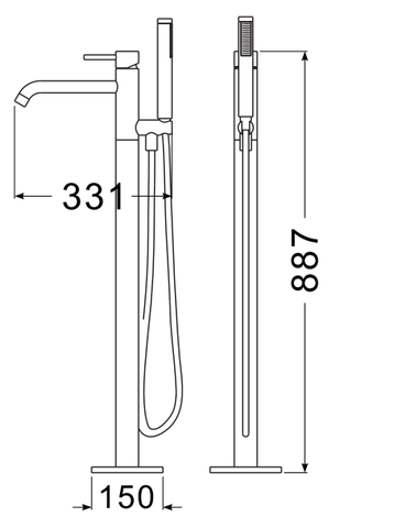 Vòi Bồn Tắm Đặt Sàn H4013
