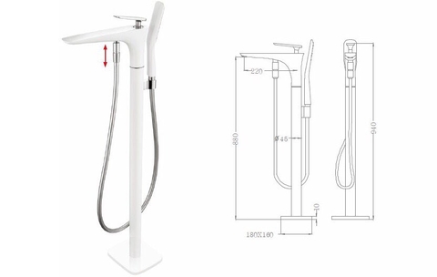 Vòi Bồn Tắm Đặt Sàn H500-9