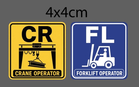 Sticker dán mũ công trường chất liệu PVC