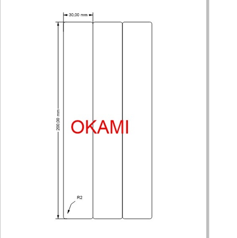 Decal PVC 30x200 mm cuộn dài 50m