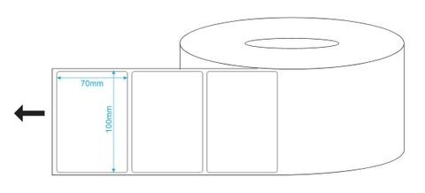 Decal giấy 100mm x 70mm x 2000 tem,lõi nhựa