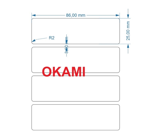 Tem giấy in mã vạch kích thước 86x25