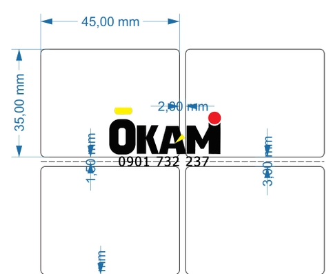 Decal giấy 45x35 x50m