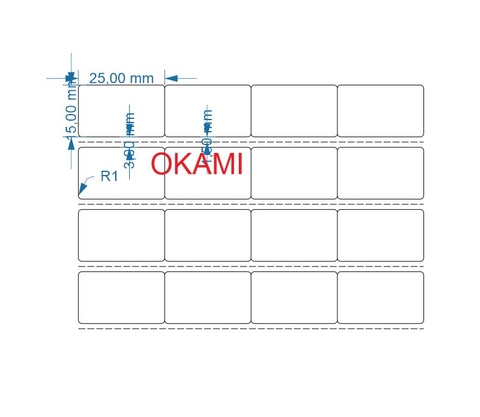 Decal in mã vạch 22x15 x100m