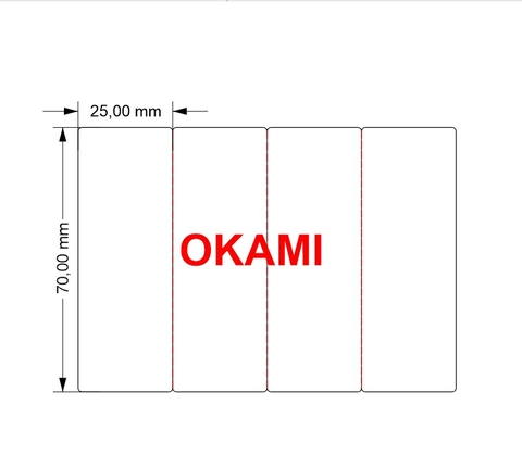 Decal PVC in mã vạch 25x70