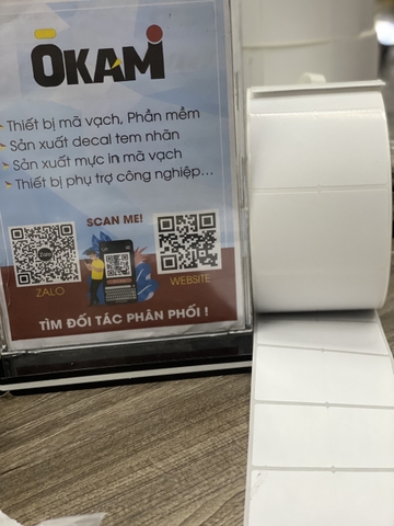 Decal in mã vạch 90x75mm x 100m