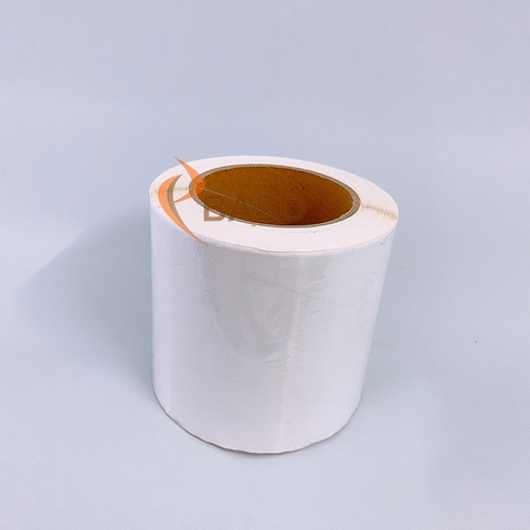 Decal in mã vạch 50mm x 30mm 2 tem ngang, cuộn 100m