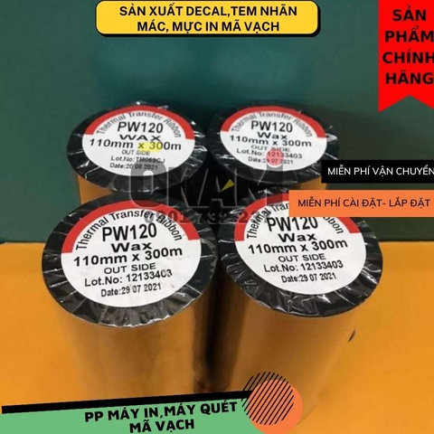 Mực in mã vạch Wax PW120