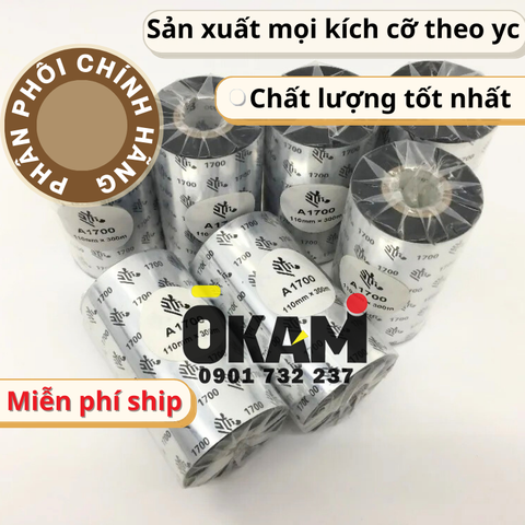 Mực in mã vạch Zebra A1700 110mm x 300m