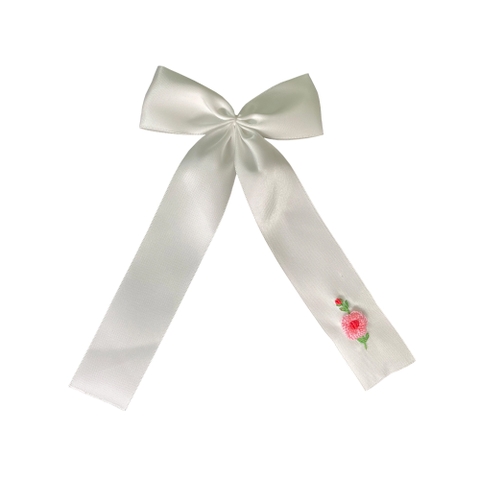 Hand embroidery hair bow BBW002