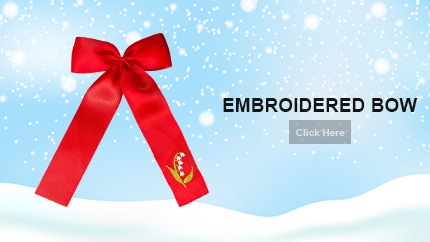 Hand embroidery hair bow BBW006