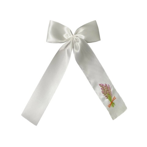 Hand embroidery hair bow BBW008