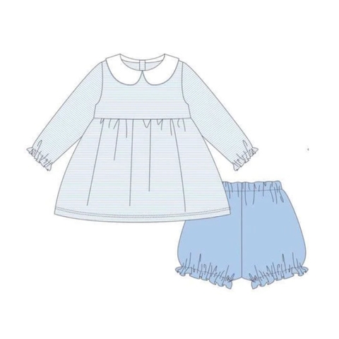 Embroidered girl short set design Bunniti BNS394