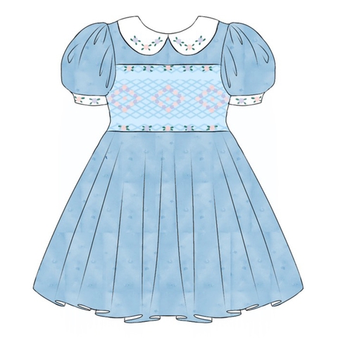 Hand smocked dress design Bunniti BND280