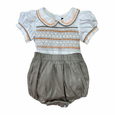 Hand smocked diaper set Bunniti BNS381