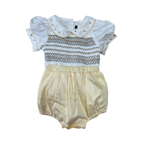 Hand smocked diaper set Bunniti BNS382