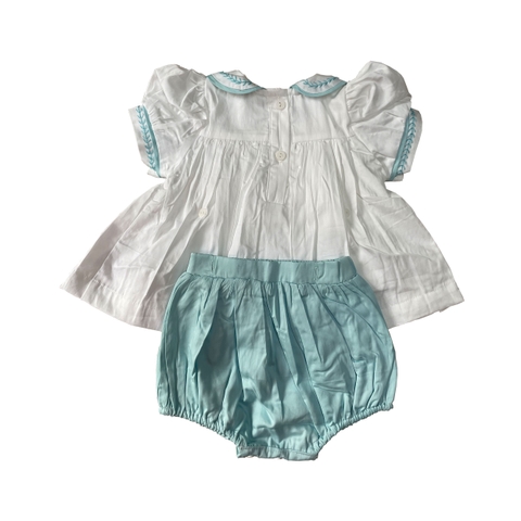 Hand smocked diaper set Bunniti BNS383