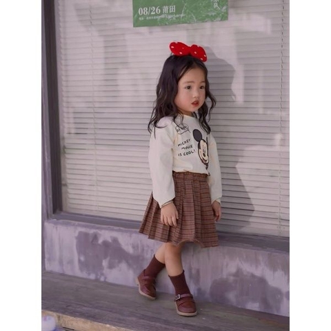 ÁO BÉ COTTON DÀI TAY MICKEY COOL
