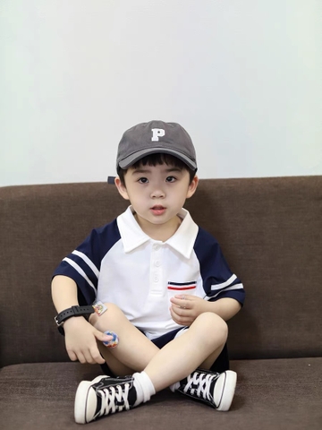 XẢ KHO BỘ ĐÙI POLO THAN PHỐI TRẮNG CỔ ĐỨC BT