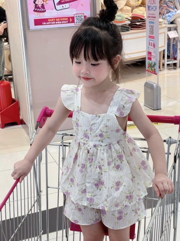 B- BỘ BÉ GÁI 2S CÁNH TIÊN BE HOA TÍM