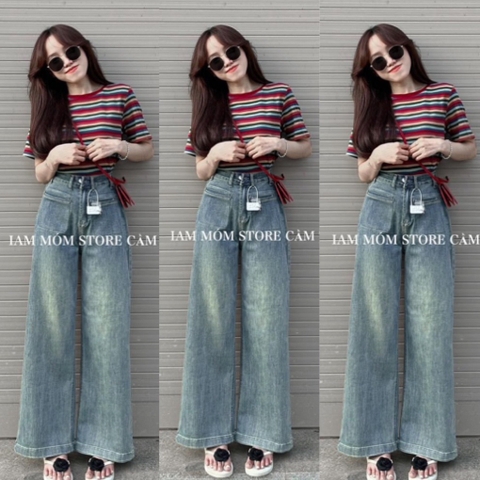 QUẦN JEAN SUÔNG TÚI CƠI MÀU XANH MÀI NEW