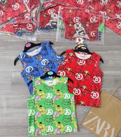 - SET 3 ÁO BA LỖ BÉ TRAI SIÊU NHÂN CHỮ A