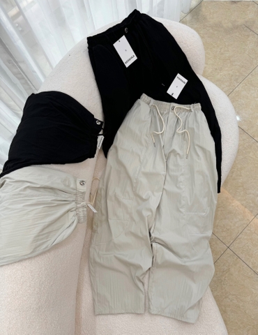 QUẦN GIÓ DÁNG BOM CẠP CHUN 2 MÀU