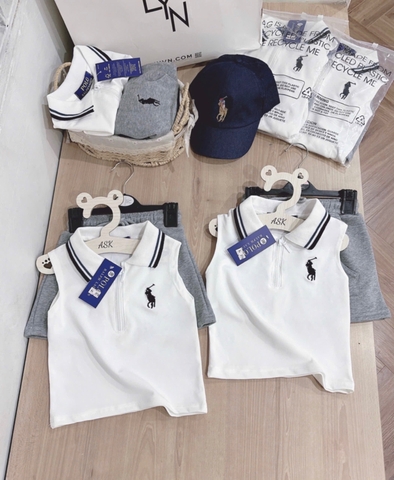 SÉT POLO NGỰA MIX CV GHI BG