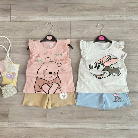 SET 2 BỘ ĐÙI HÌNH MICKY GẤU POOH BÈO VAI