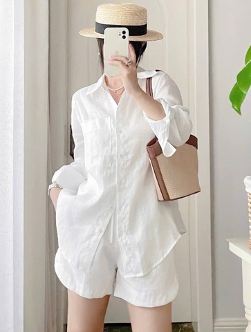 BỘ ĐŨI TRẮNG CỘC TAY QUẦN ĐÙI