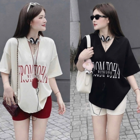 BỘ ĐÙI CỔ TIM CHỮ WITH LOVE 2 MÀU