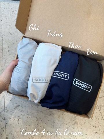 SÉT 4 ÁO BA LỖ NAM THÔNG HƠI SPORT -