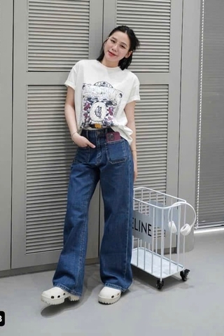 QUẦN JEAN SUÔNG LEVIS XANH ỐNG ĐỨNG VNXK