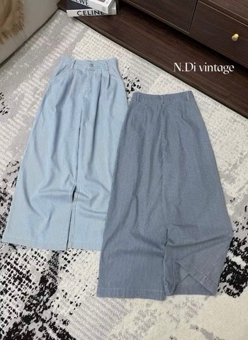 QUẦN ỐNG SUÔNG KẺ 2 MÀU MỚI