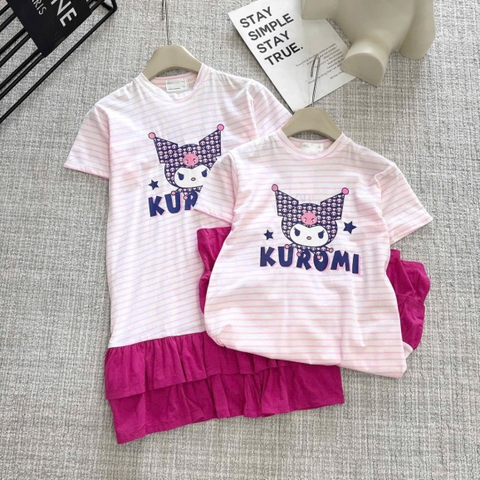 - VÁY BÉ GÁI SIZE ĐẠI KẺ NGANG HỒNG KUROMI