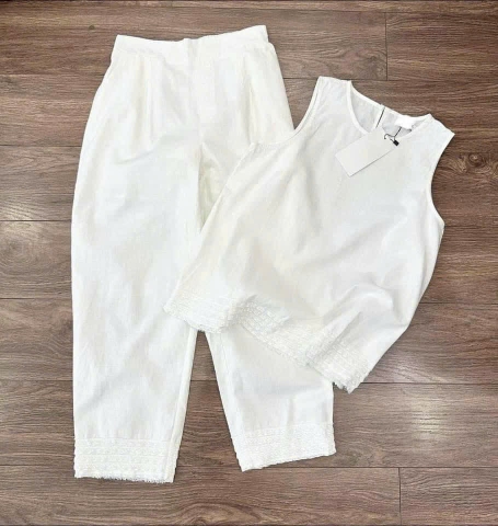 BỘ ĐŨI TRẮNG PHỐI CHÂN REN