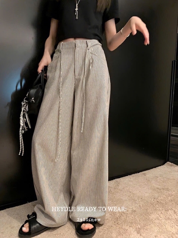 QUẦN SUÔNG KẺ SỌC BUỘC DÂY WGWE