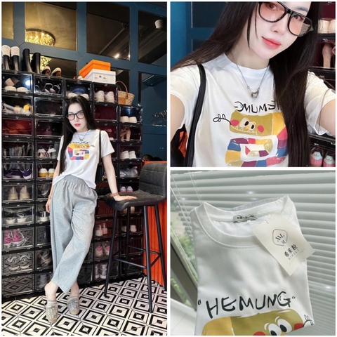 SET ÁO TRẮNG SỐ 6 MIX QUẦN BAGGY LI GÂN