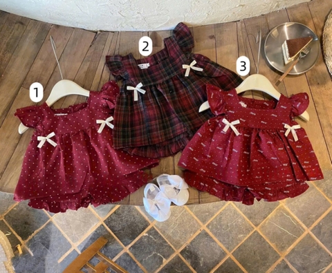 BỘ ĐÙI HOMEWEAR TAY CÁNH TIÊN TONE ĐỎ