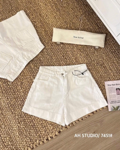 - QUẦN SOOC JEAN TRẮNG CẠP CAO