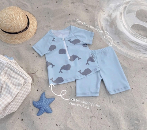 - SET BƠI BÉ TRAI XANH DƯƠNG CÁ HEO